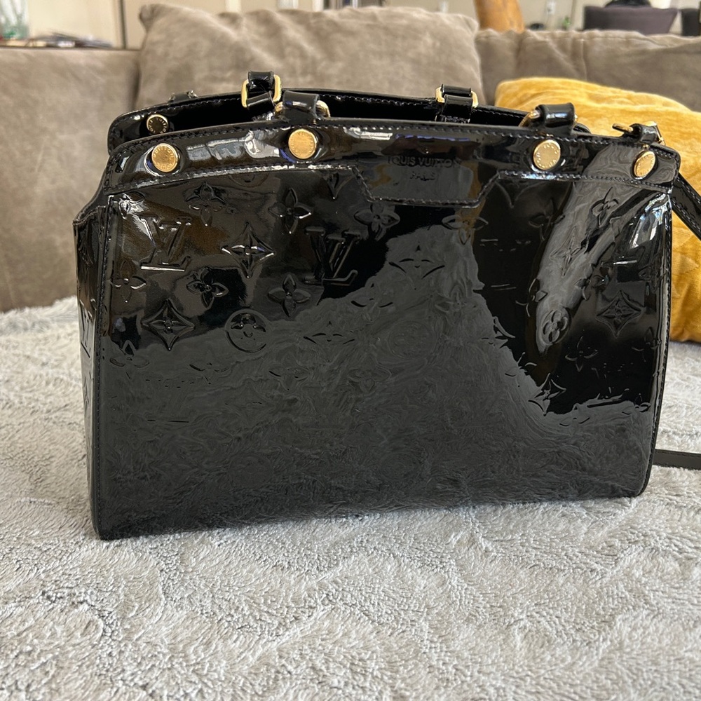 Black Patent Leather Louis Vuitton Handbag